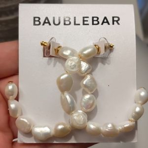 Baublebar Pearl Hoop Earrings Gorg!